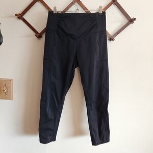 FP Movement Cropped Legging Side Pockets Stretch Black Extra Small XS